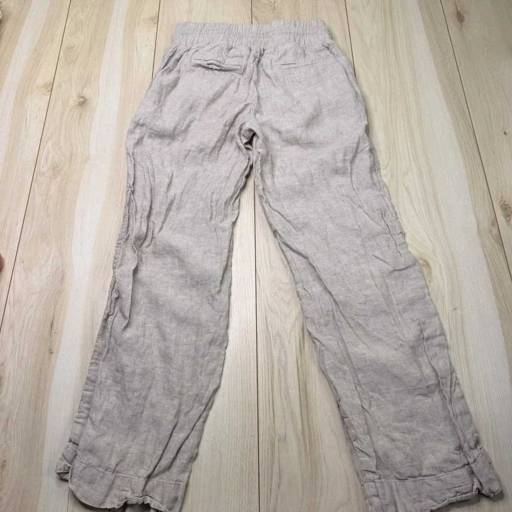 Quince 100% European Linen Wide Leg Pants Flax Beige LB94169-JDAVN01 Size XS